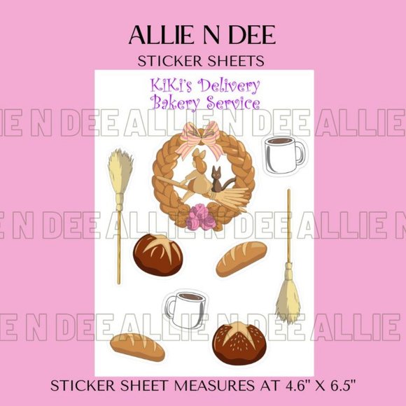 Kiki's Delivery Service - Kiki, Jiji the Cat, Bakery Sticker Sheets - 3 Pack - Picture 5 of 8